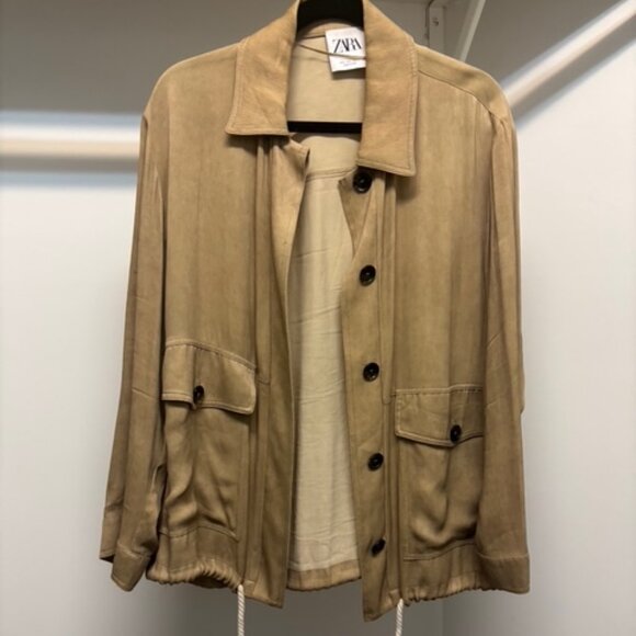 Zara Jackets & Blazers - Silk Safari Jacket